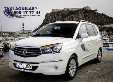 TAXI ÁGUILAS® TLF: 609 17 77 41 (TAXI 7 PLAZAS + 7 MALETAS) - EN TAXI  ÁGUILAS® MURCIA ENCONTRARÁ ELEGANCIA, AMPLITUD, CONFORT, SEGURIDAD,  SERVICIO EXCLUSIVO Y COMO NO UN TRATO AGRADABLE, TAXI ÁGUILAS MURCIA